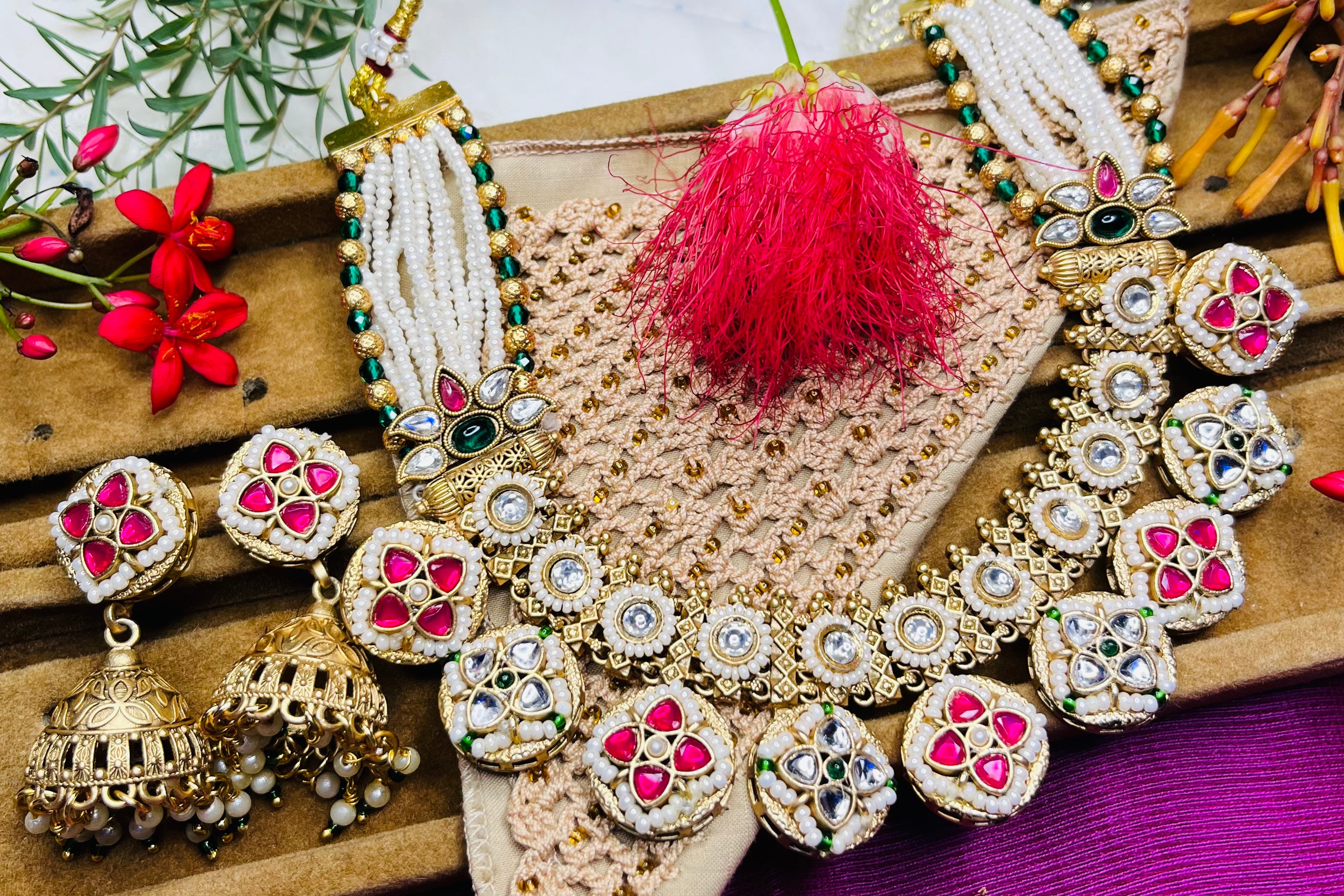 Multicolor Polki Set