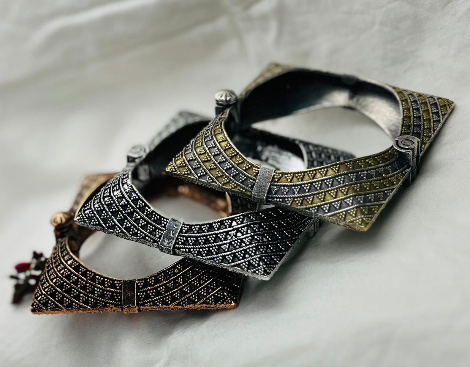 Rectangle Oxidized Kada