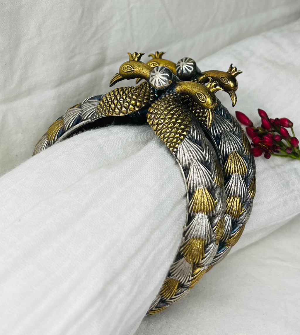 Peacock Oxidised Kada