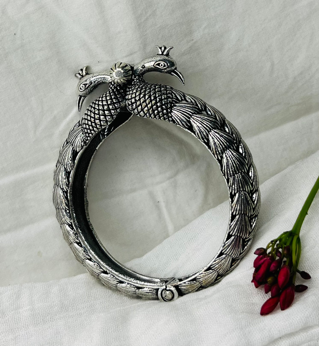 Peacock Oxidised Kada