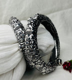 Floral Oxidized Kada