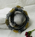 Floral Oxidized Kada