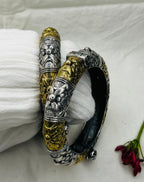 Floral Oxidized Kada