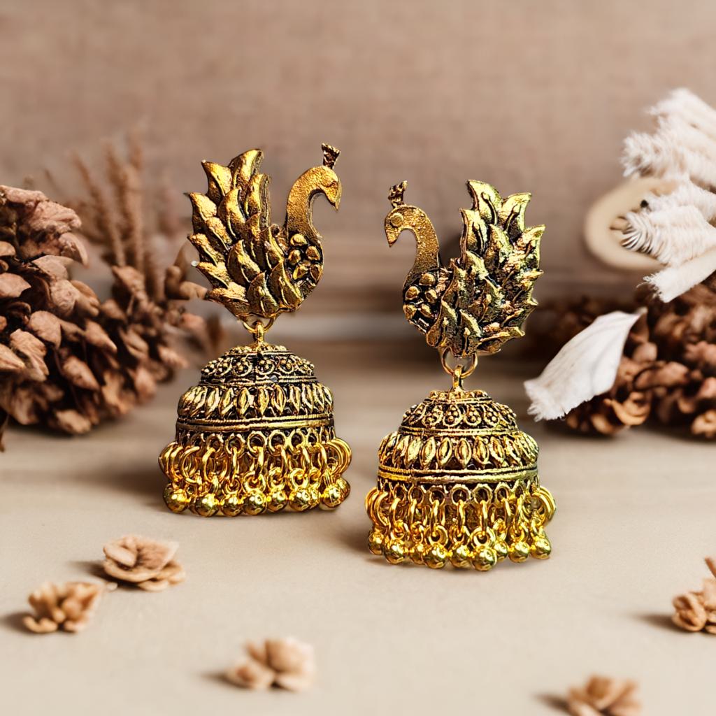 Peacock Jhumkas