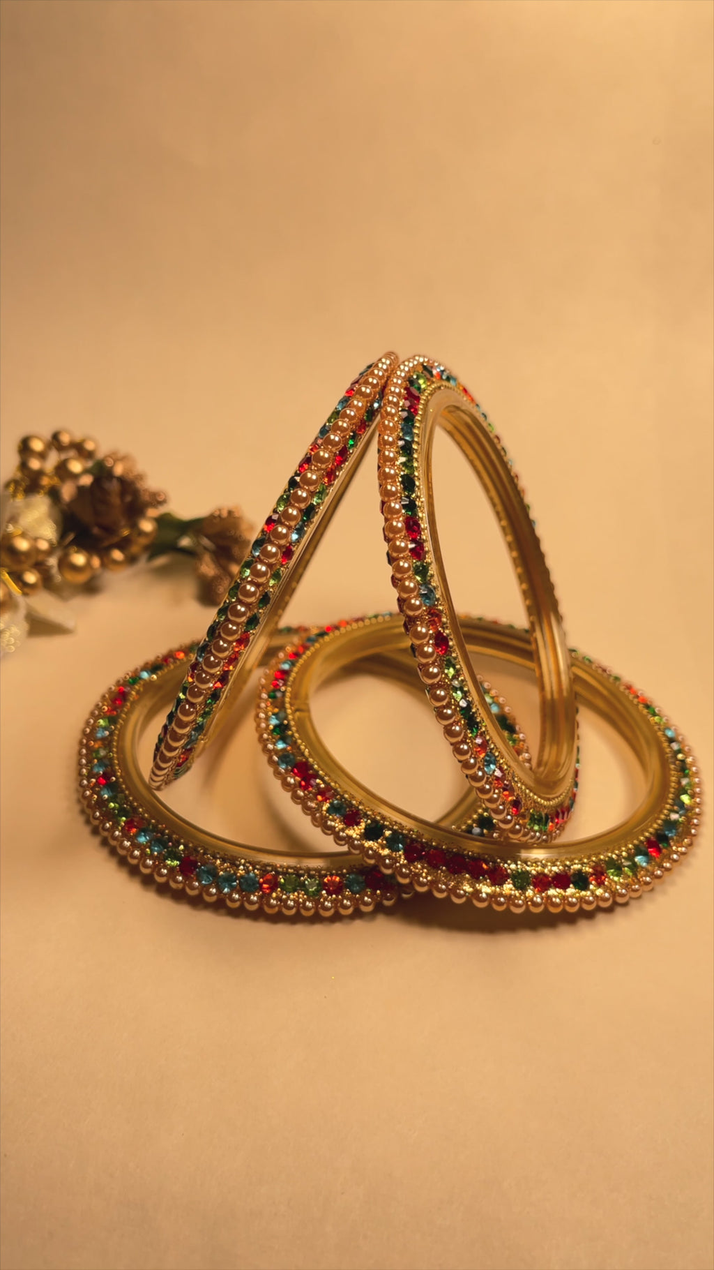 Moti Glass Bangle Set