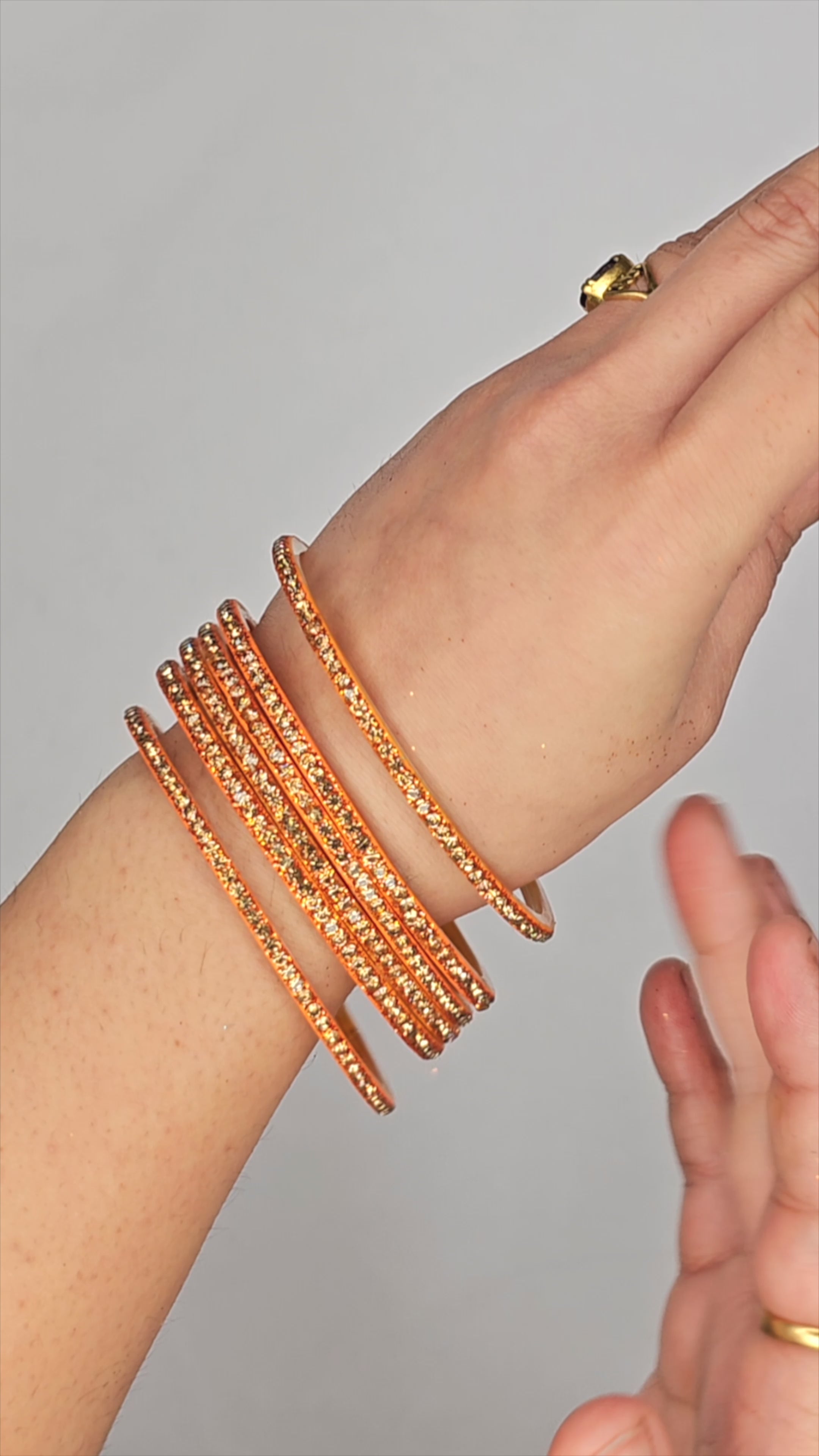 Shimmery Glass Bangles