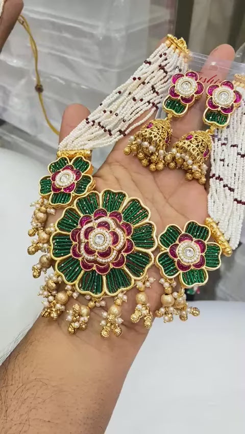 Floral Meenakari Set