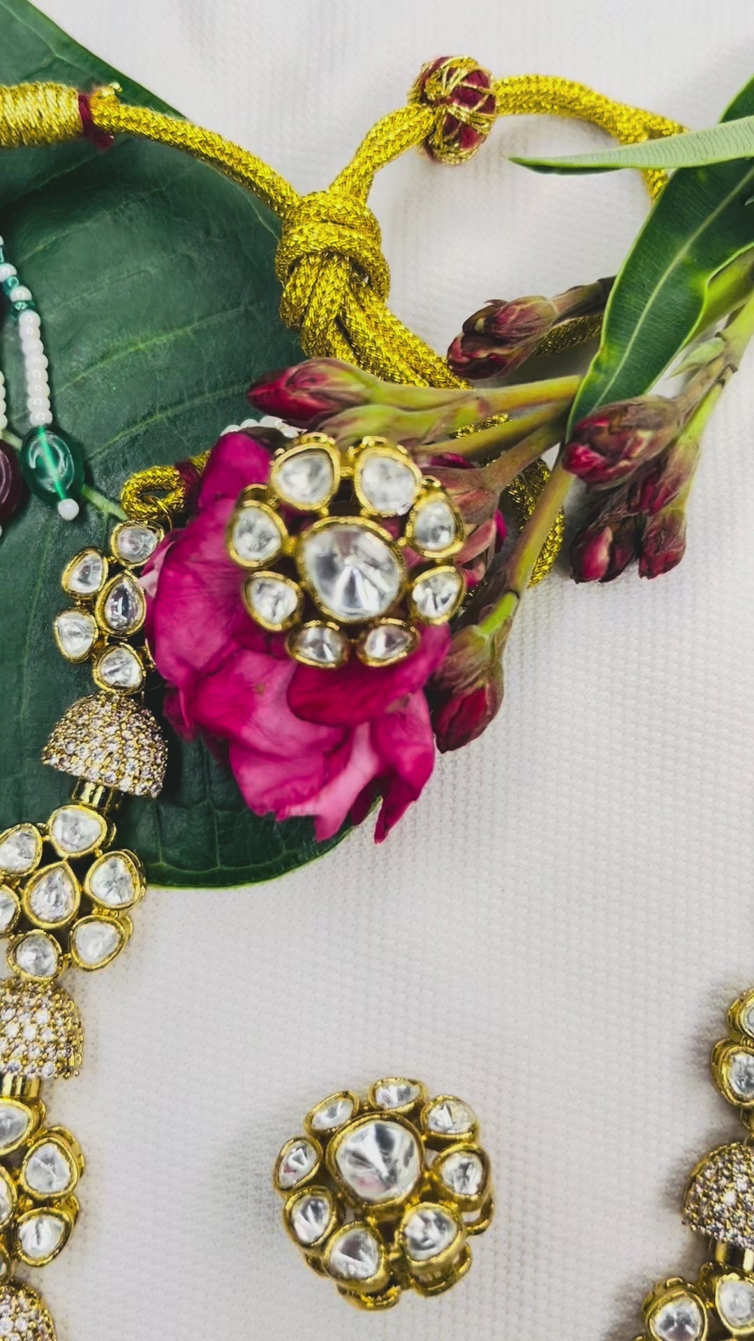 Gold Zircon Choker Set