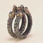 Silver Replica Oxidised Kada (Elephant Design)