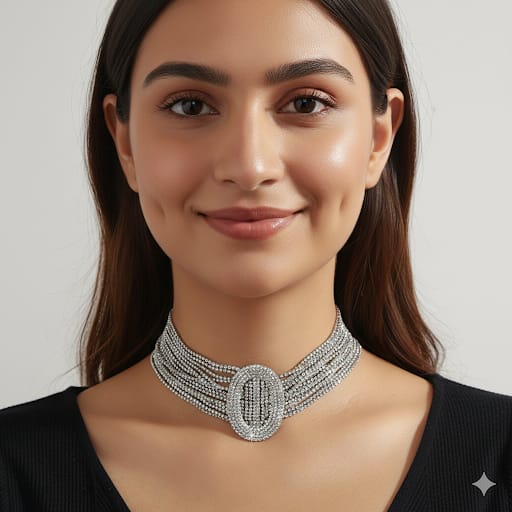 Oval Crystal Choker