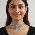Oval Crystal Choker
