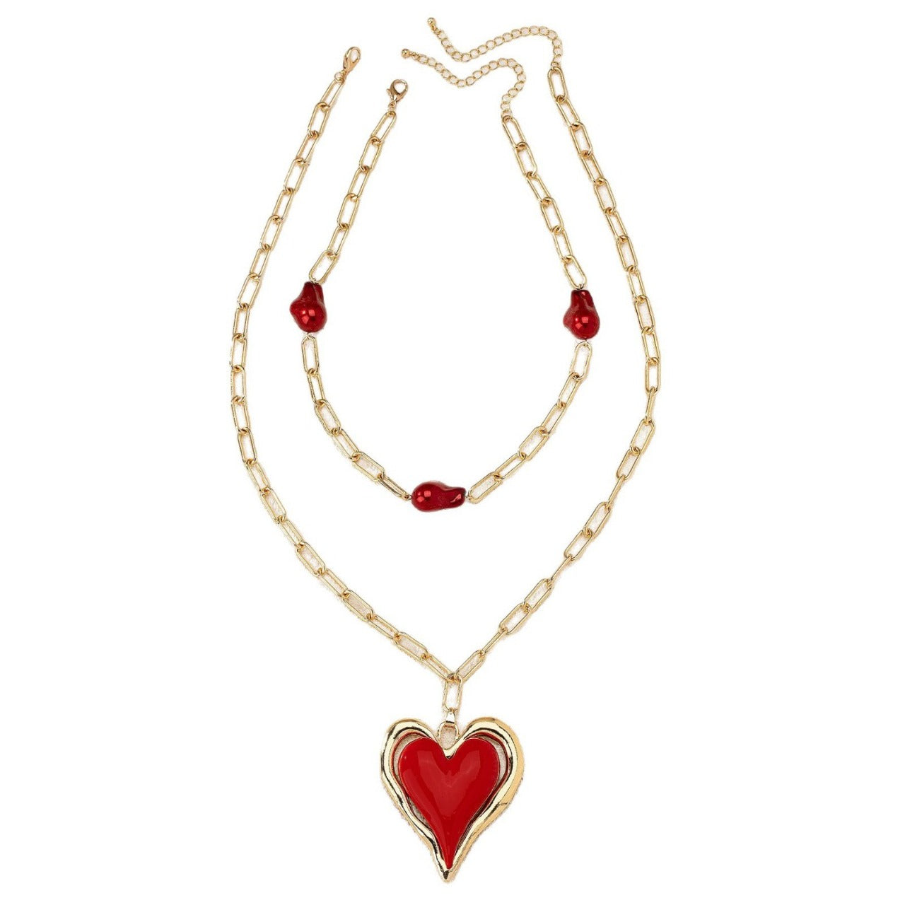 Red Heartfall Necklace