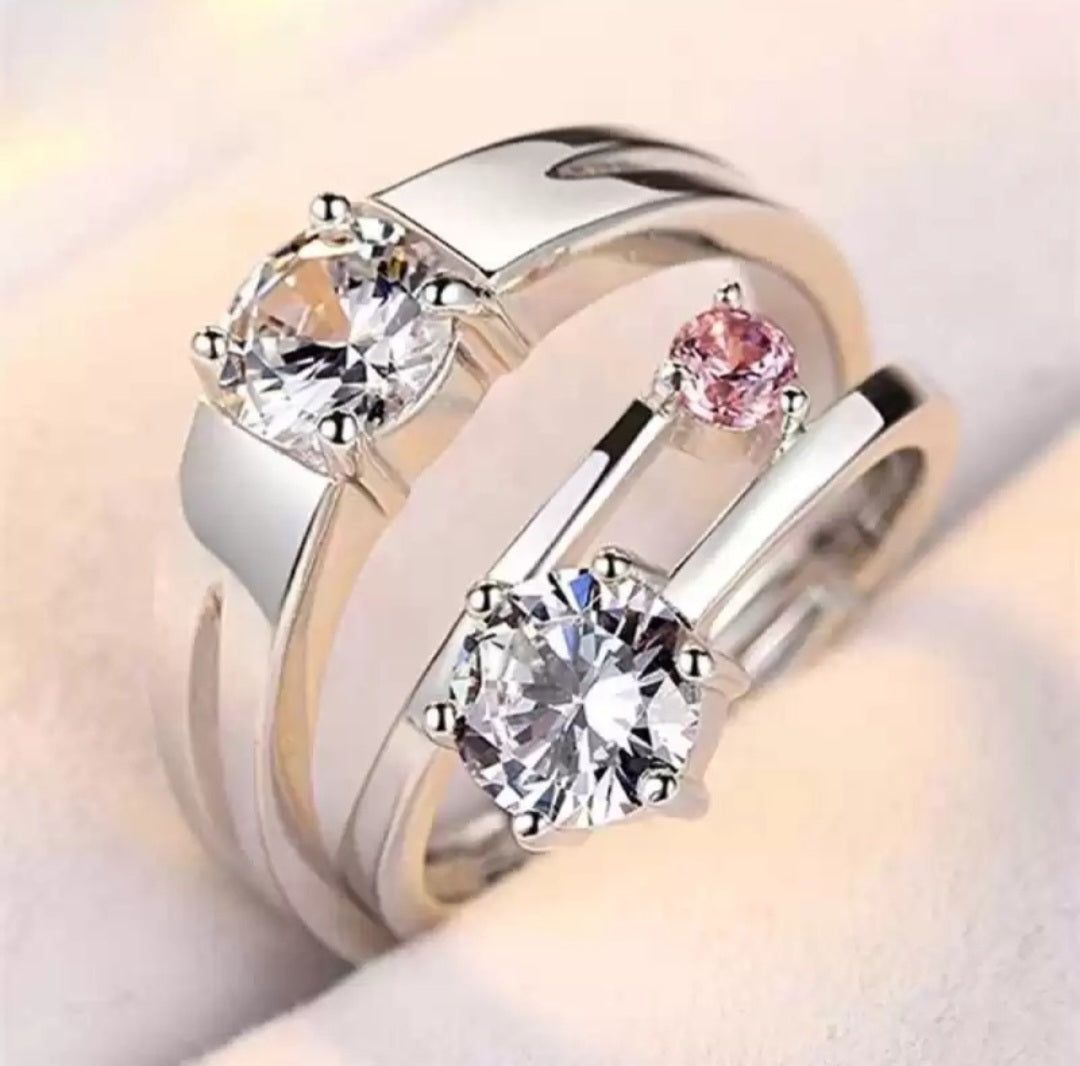 Entwined Rose Couple Rings