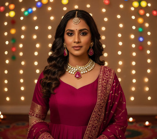 Leafy Kundan Choker Set