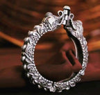 Silver Replica Oxidised Kada (Elephant Design)