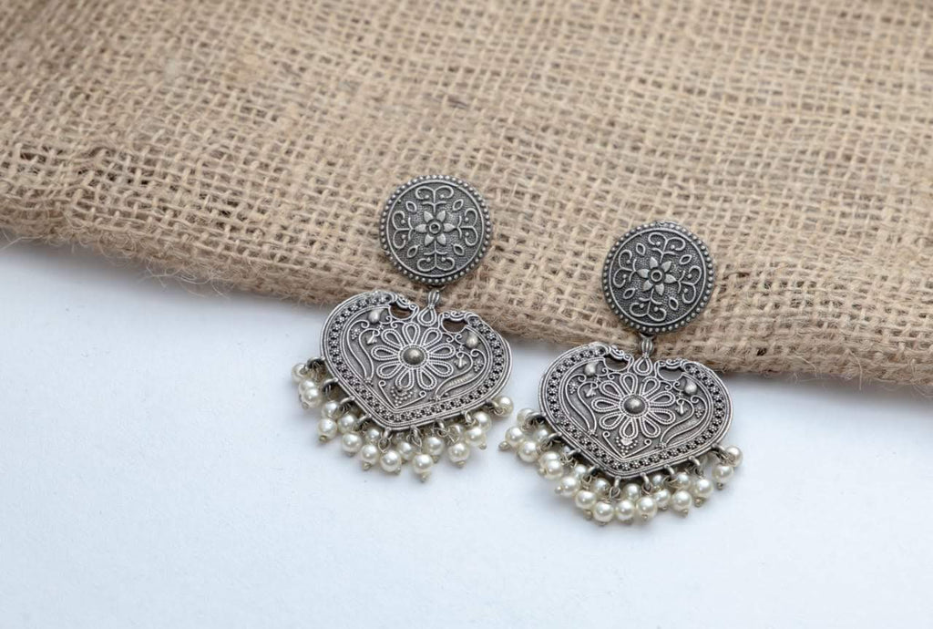 Heart Spade Earrings