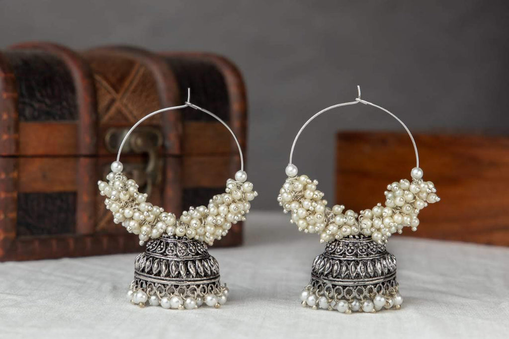 Chanbali Bead Jhumkas