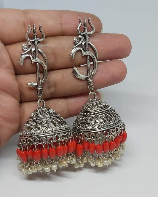 Om Trishul Earrings