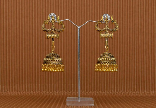 Trishul Earrings Golden