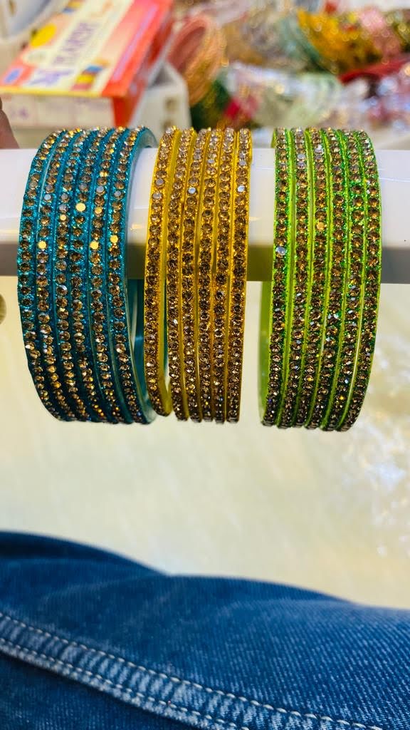Shimmery Glass Bangles
