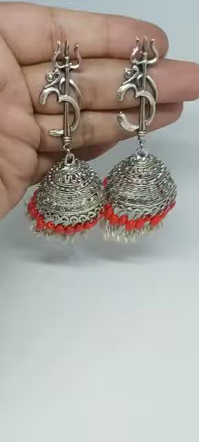 Om Trishul Earrings